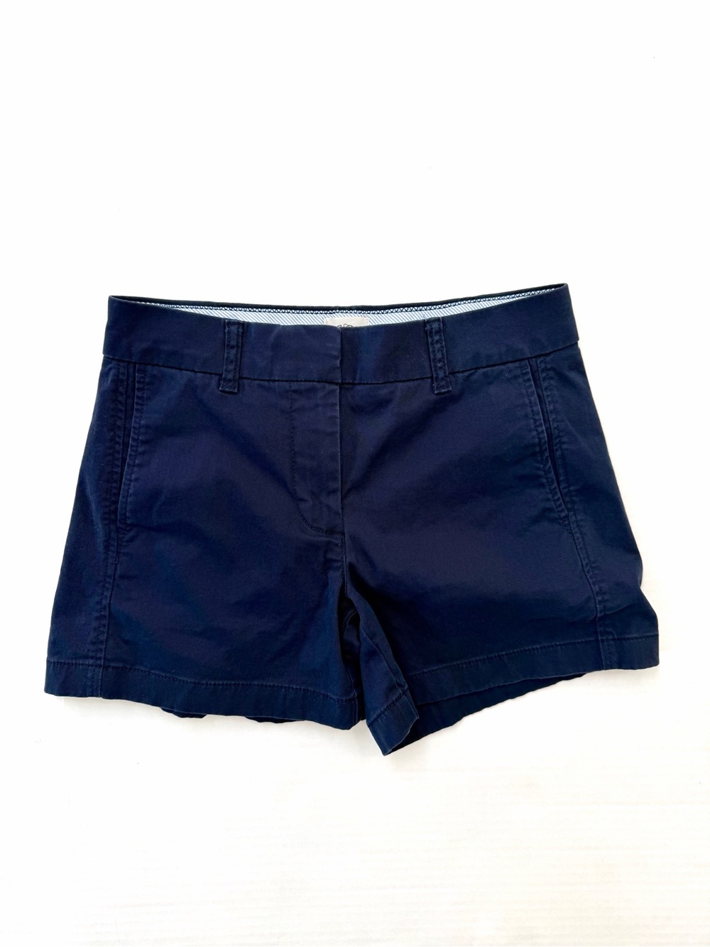 J. Crew Navy Tailored Cotton Shorts